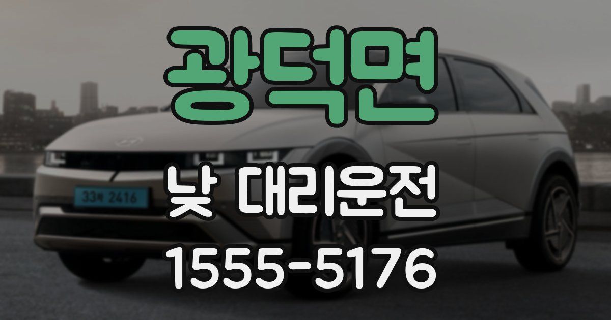 광덕면 낮 대리운전