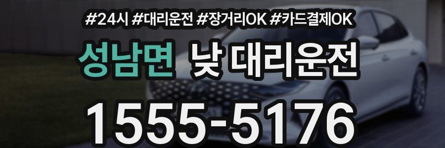 성남면 낮 대리운전