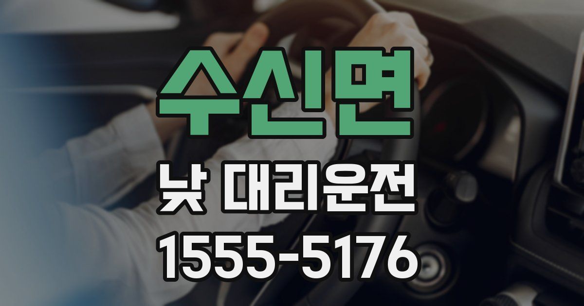수신면 낮 대리운전