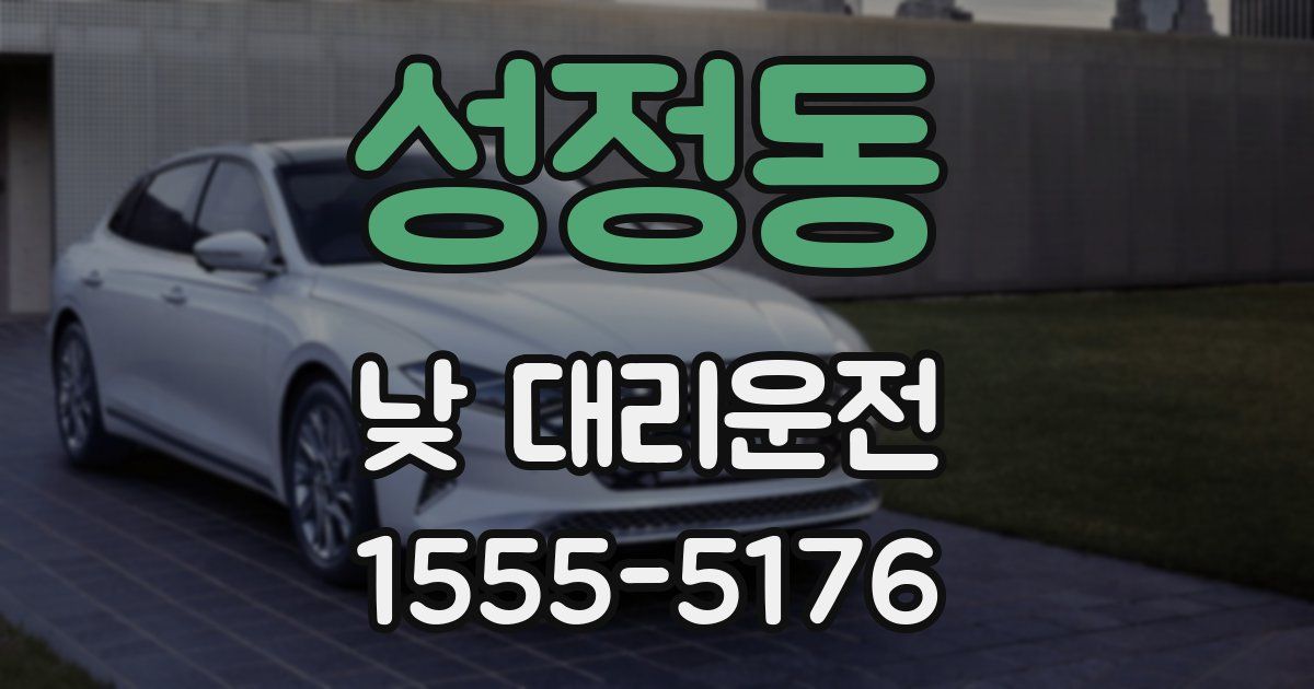 성정동 낮 대리운전