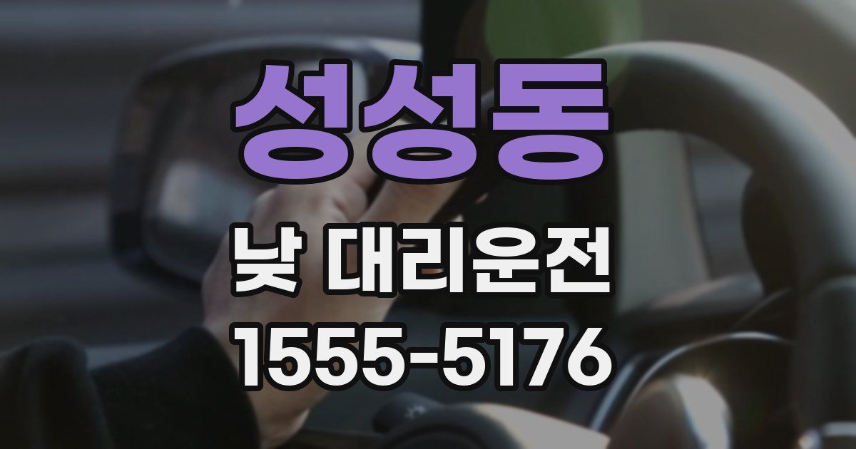 성성동 낮 대리운전