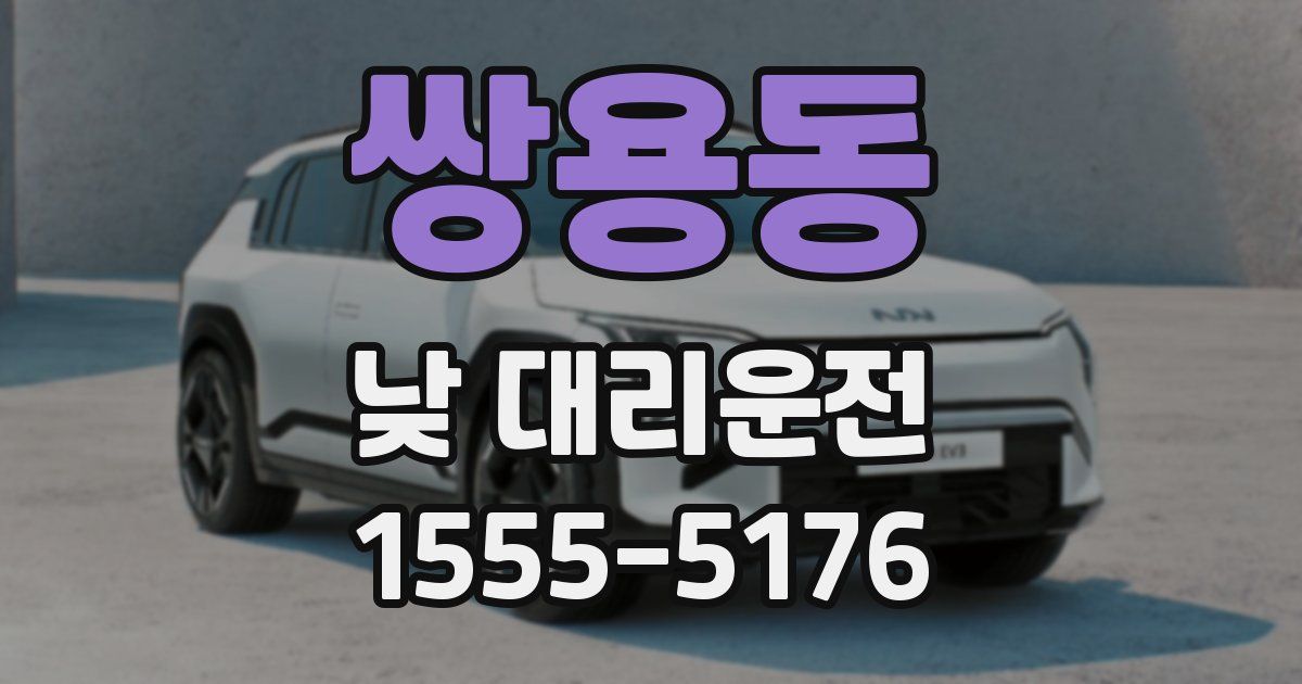 쌍용동 낮 대리운전