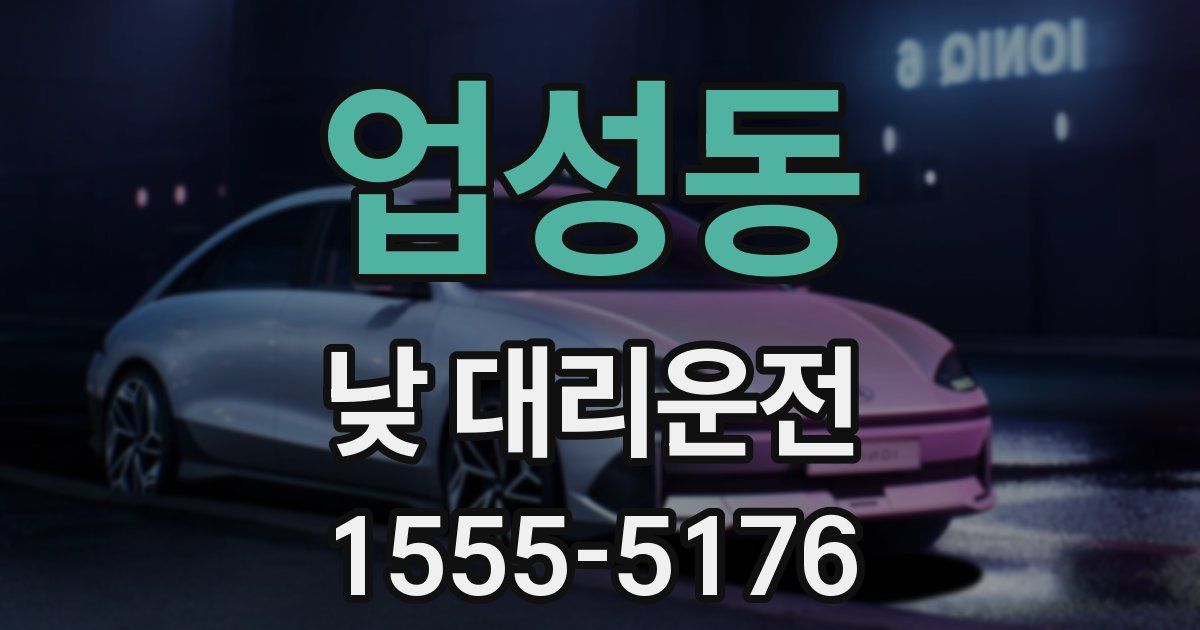 업성동 낮 대리운전