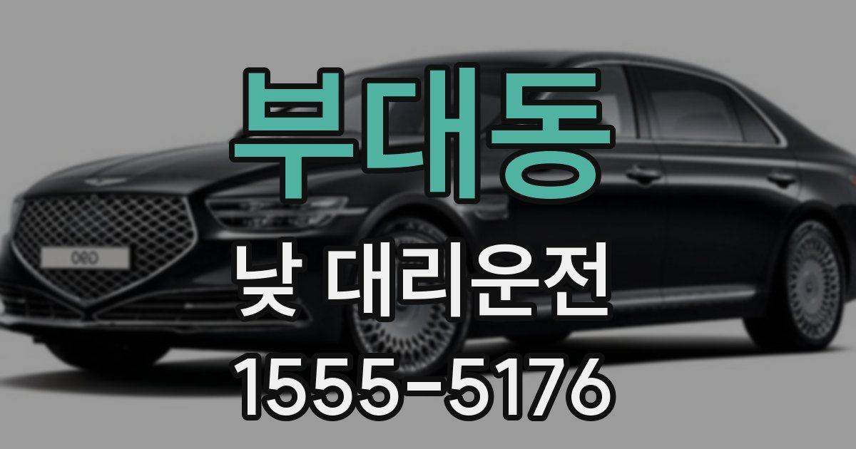 부대동 낮 대리운전