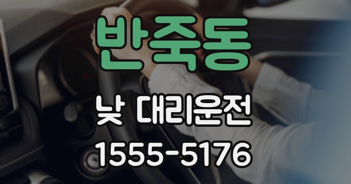 반죽동 낮 대리운전