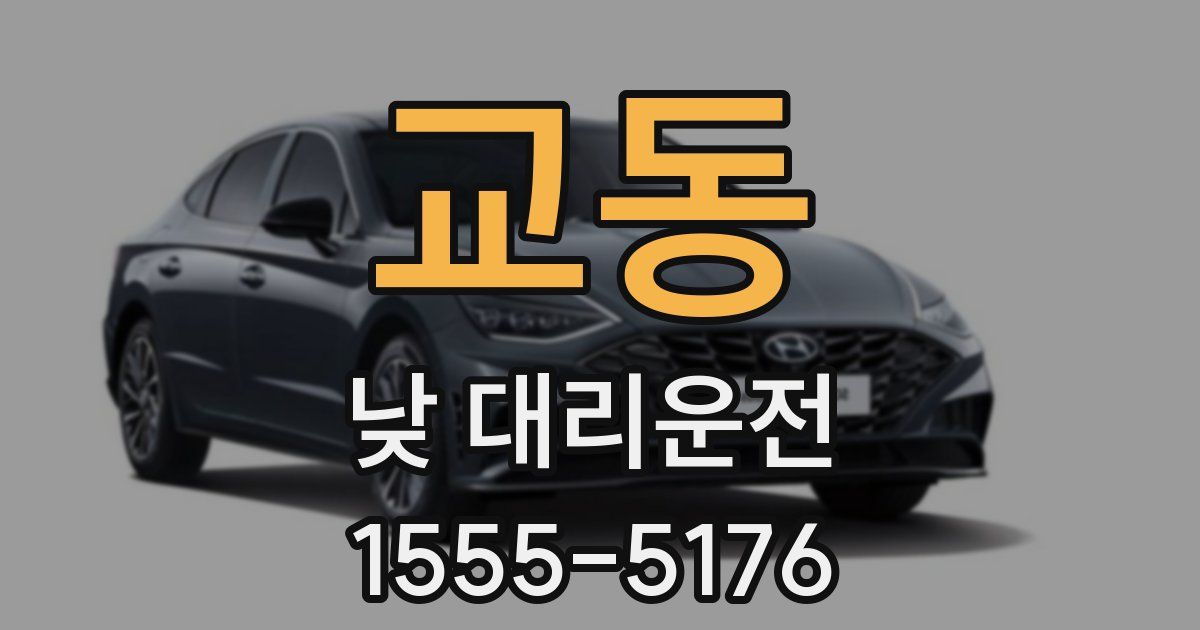 교동 낮 대리운전