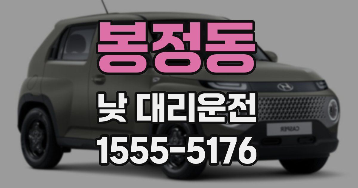 봉정동 낮 대리운전