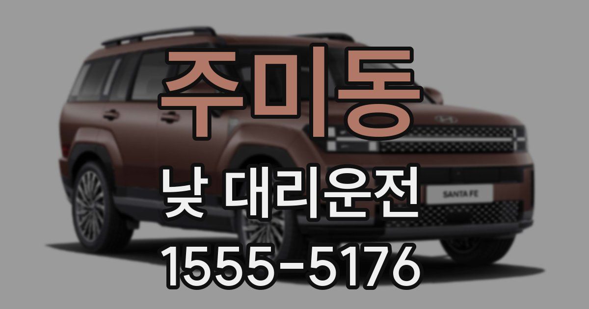 주미동 낮 대리운전