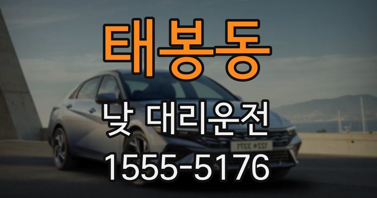 태봉동 낮 대리운전