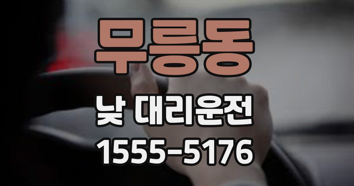 무릉동 낮 대리운전