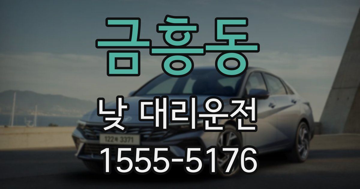 금흥동 낮 대리운전