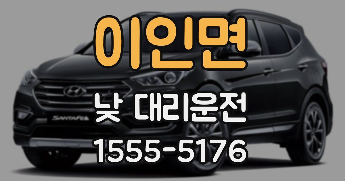 이인면 낮 대리운전