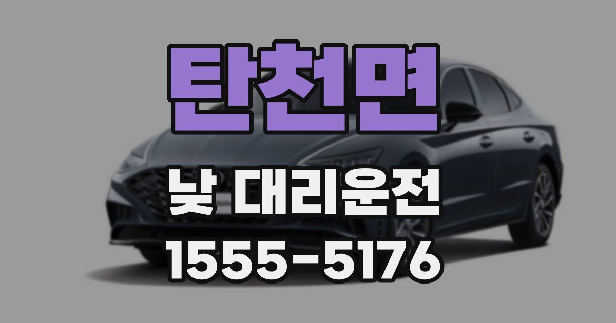 탄천면 낮 대리운전