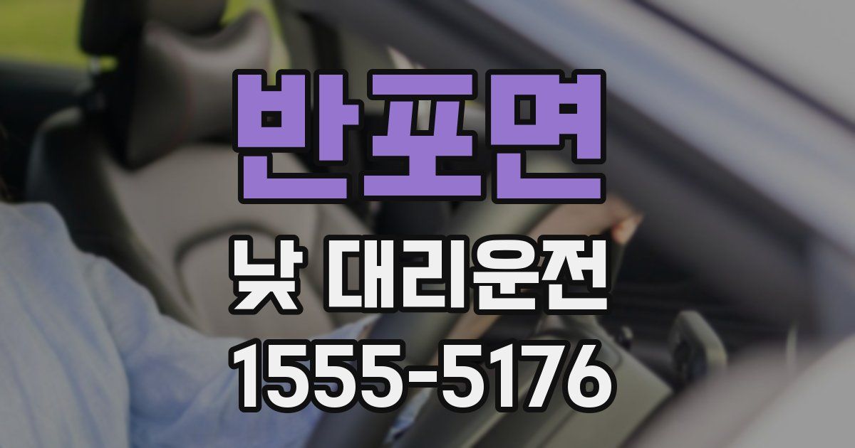 반포면 낮 대리운전