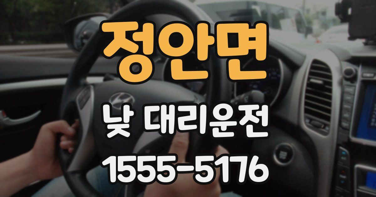 정안면 낮 대리운전