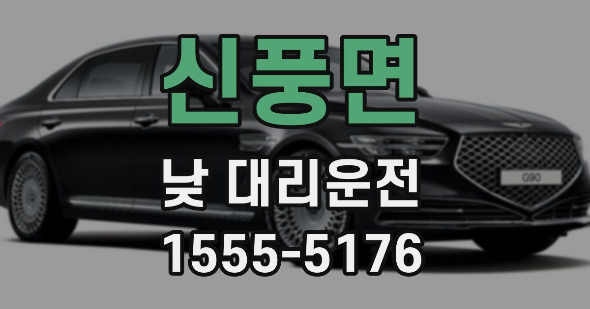 신풍면 낮 대리운전