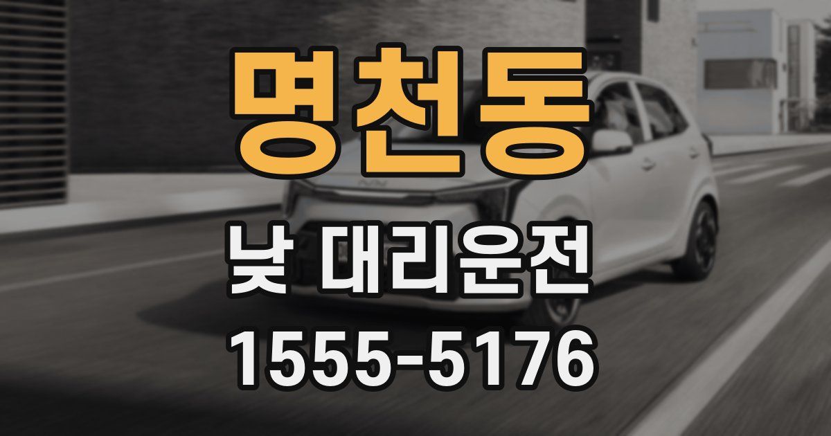 명천동 낮 대리운전