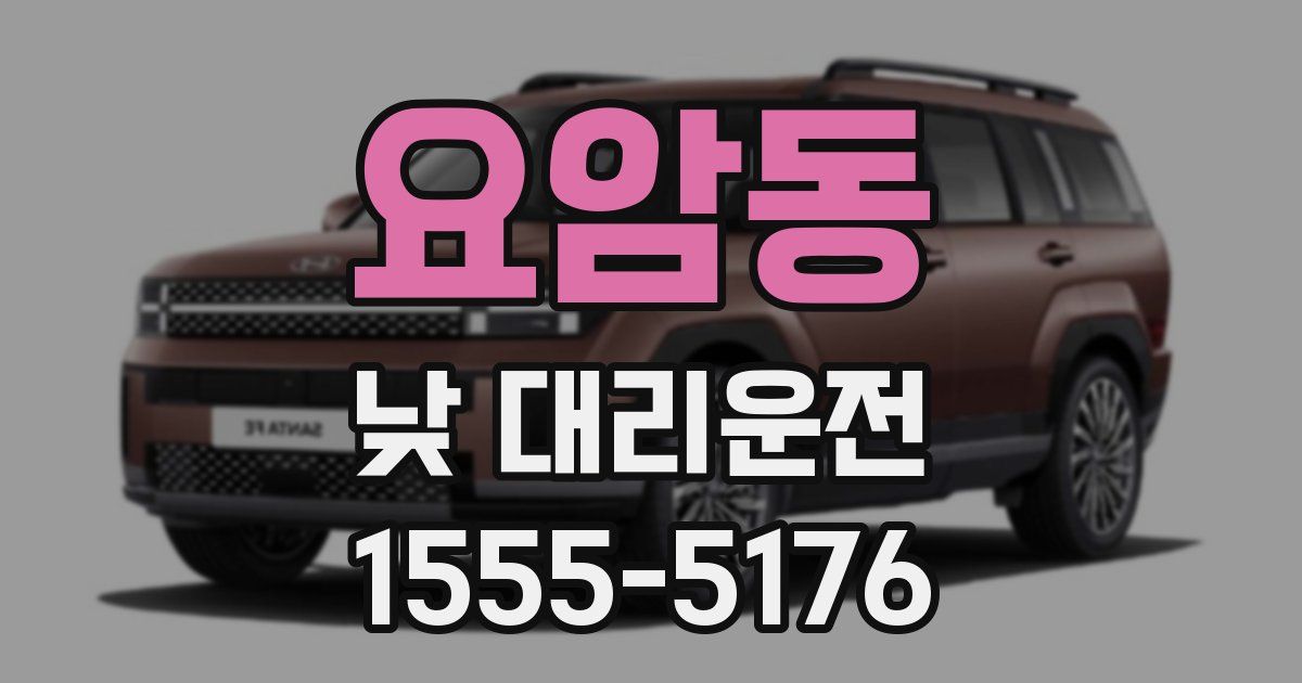 요암동 낮 대리운전