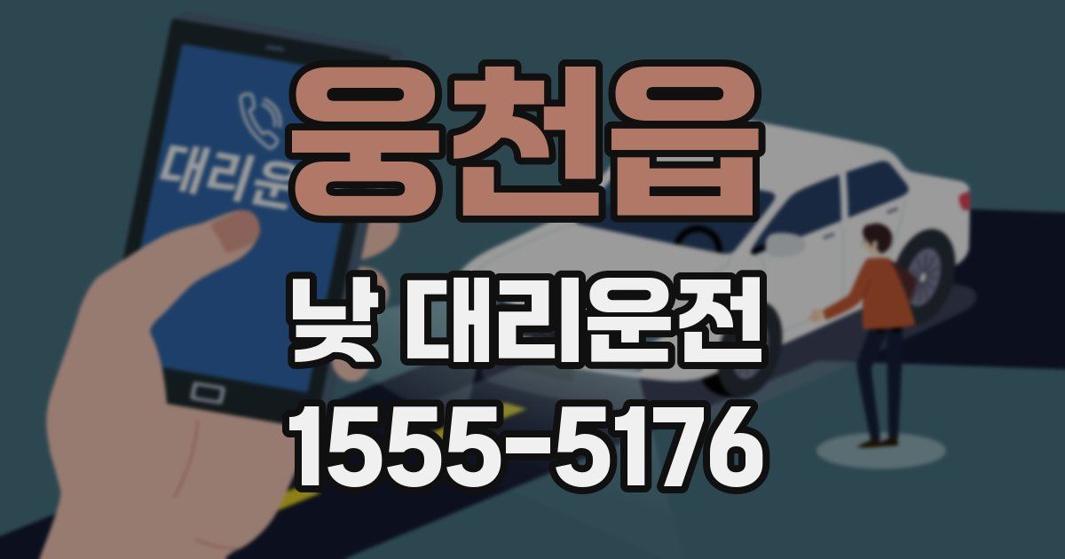 웅천읍 낮 대리운전