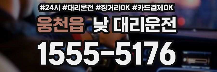 웅천읍 낮 대리운전