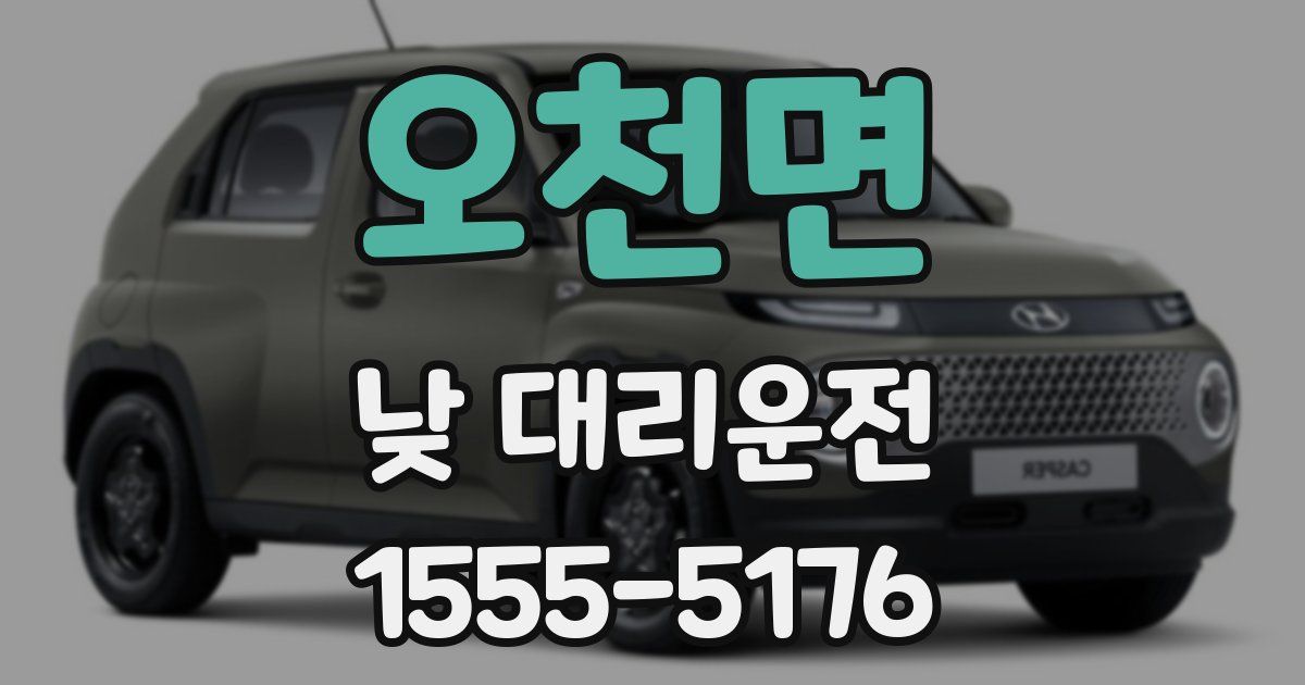 오천면 낮 대리운전