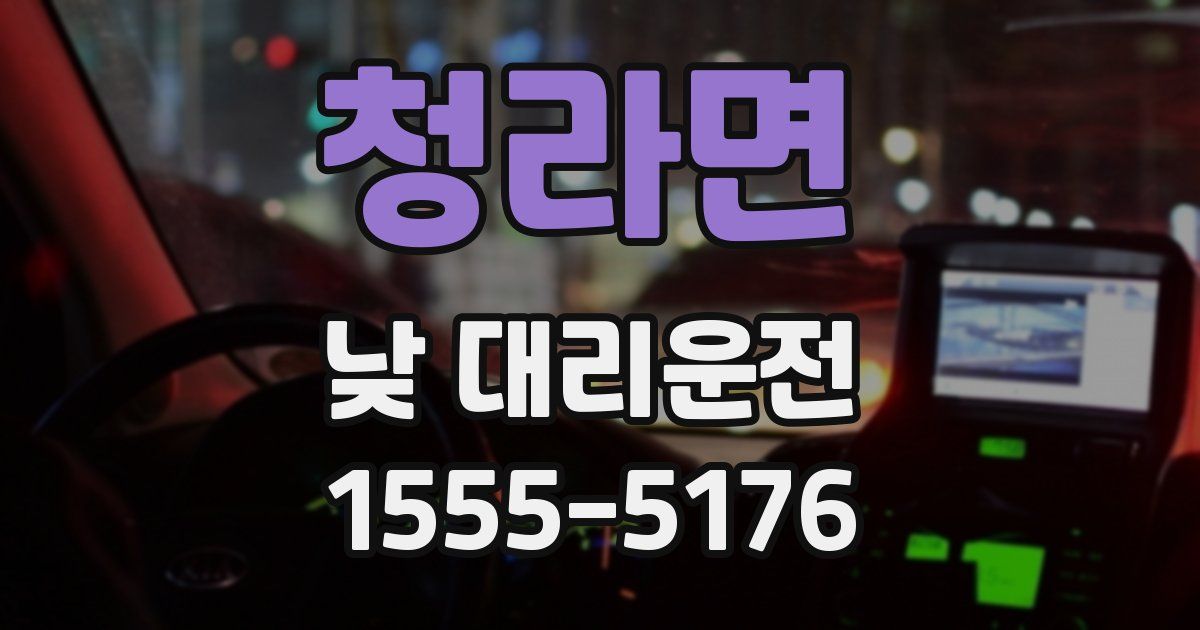 청라면 낮 대리운전