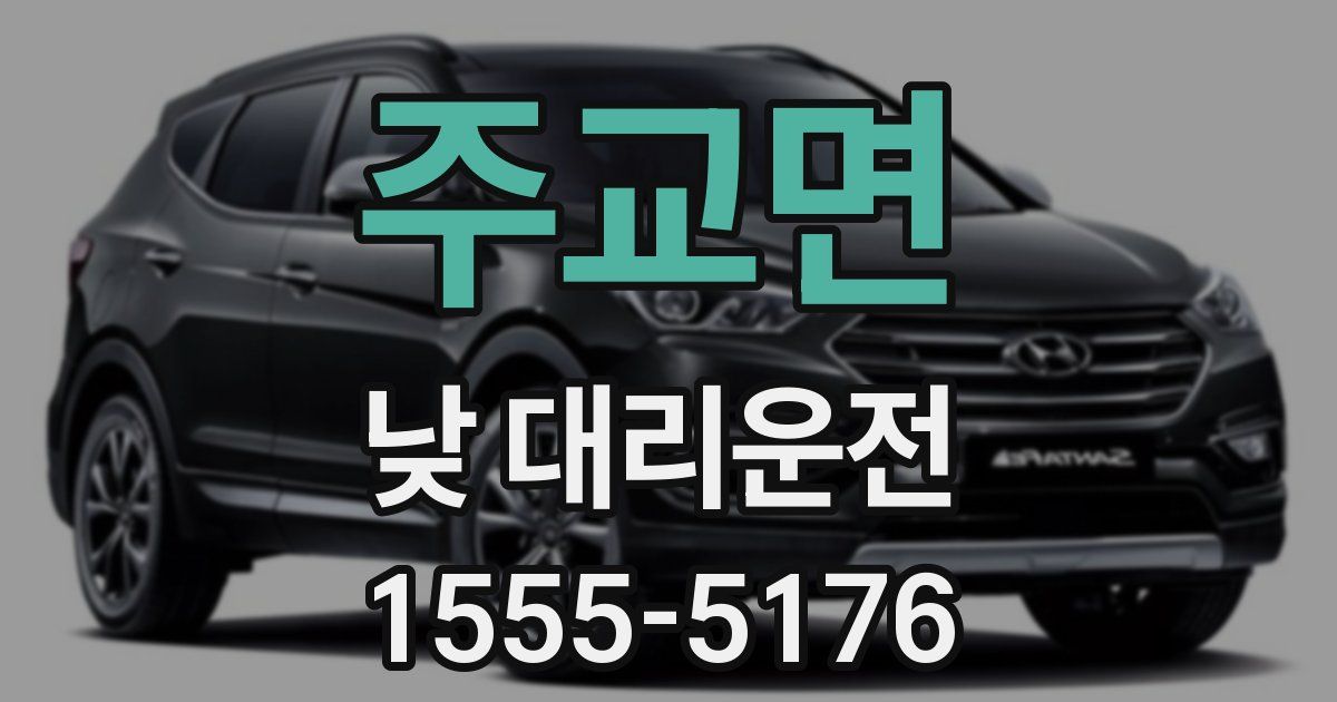 주교면 낮 대리운전