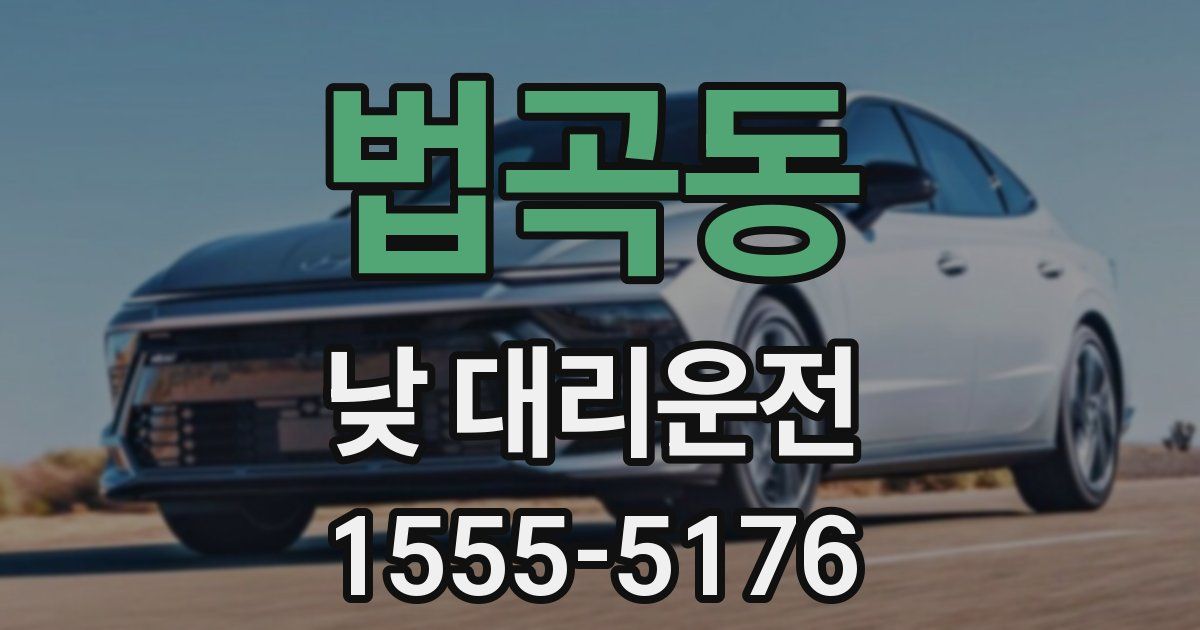 법곡동 낮 대리운전