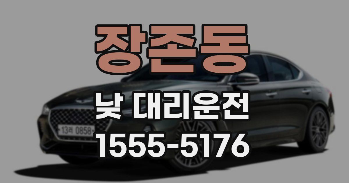 장존동 낮 대리운전