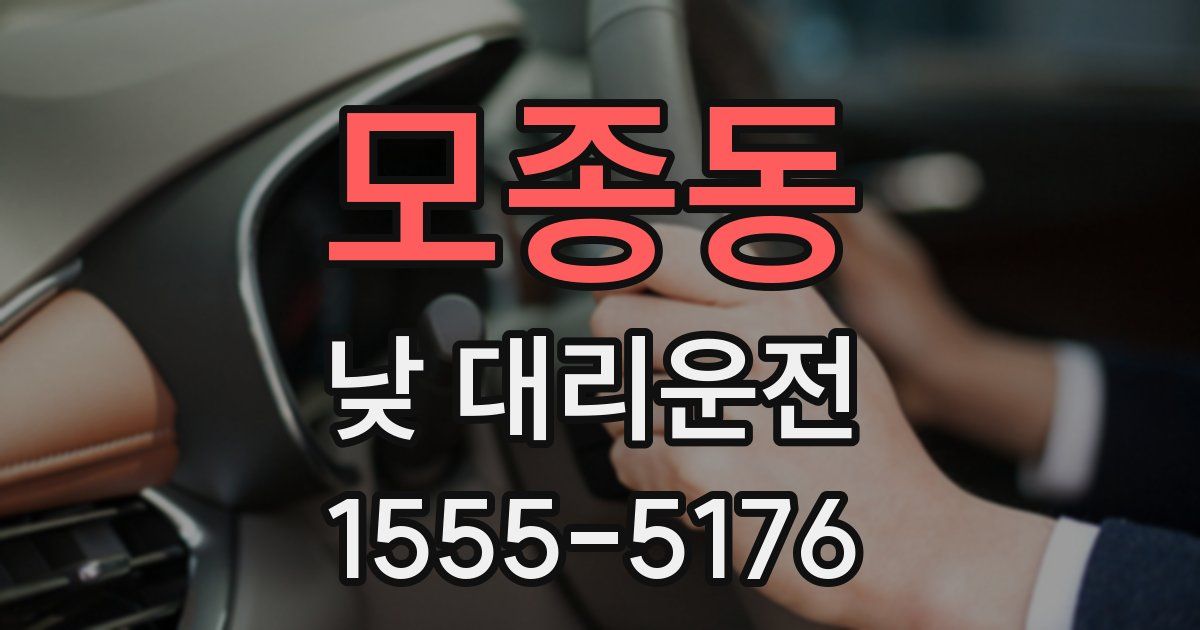 모종동 낮 대리운전