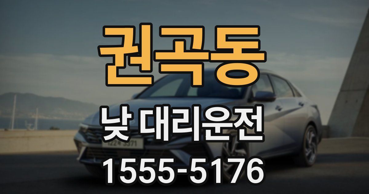 권곡동 낮 대리운전