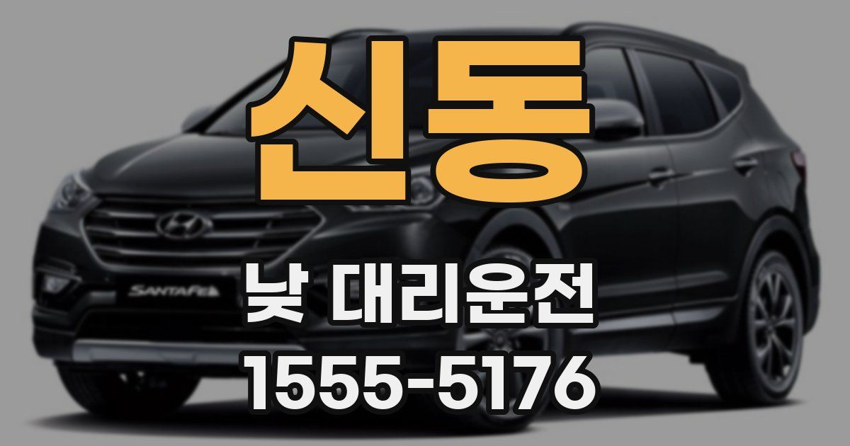 신동 낮 대리운전