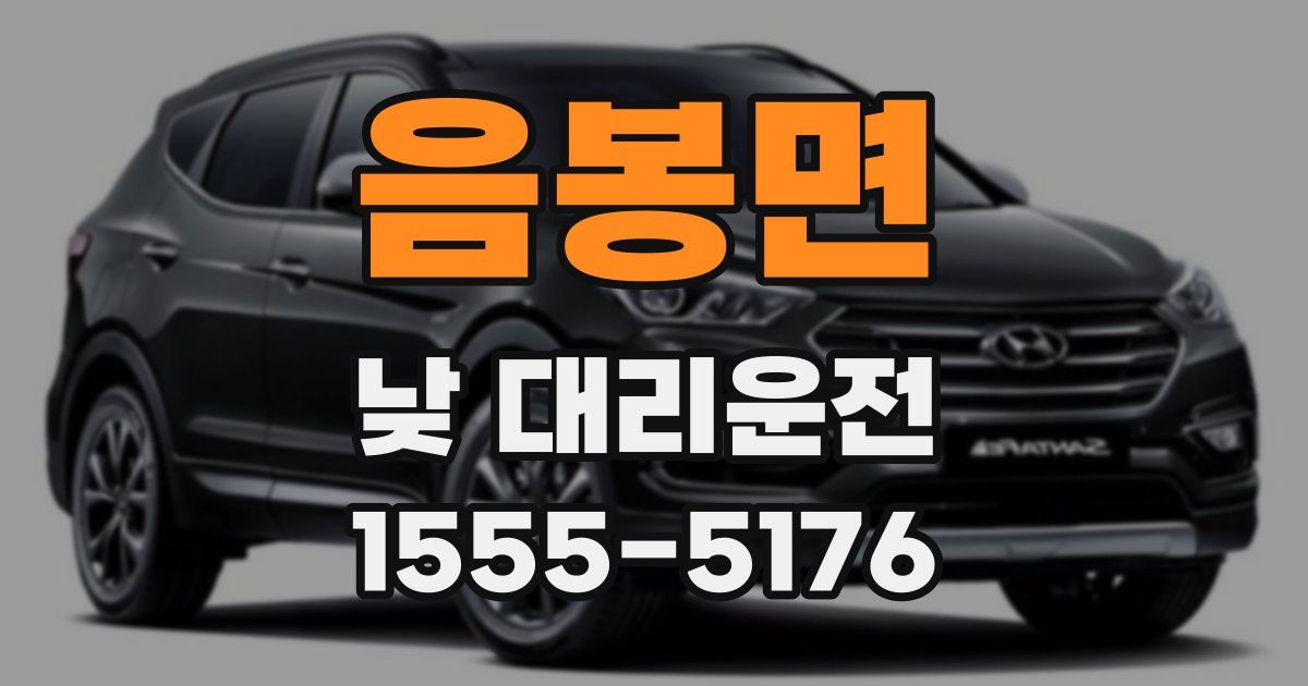 음봉면 낮 대리운전