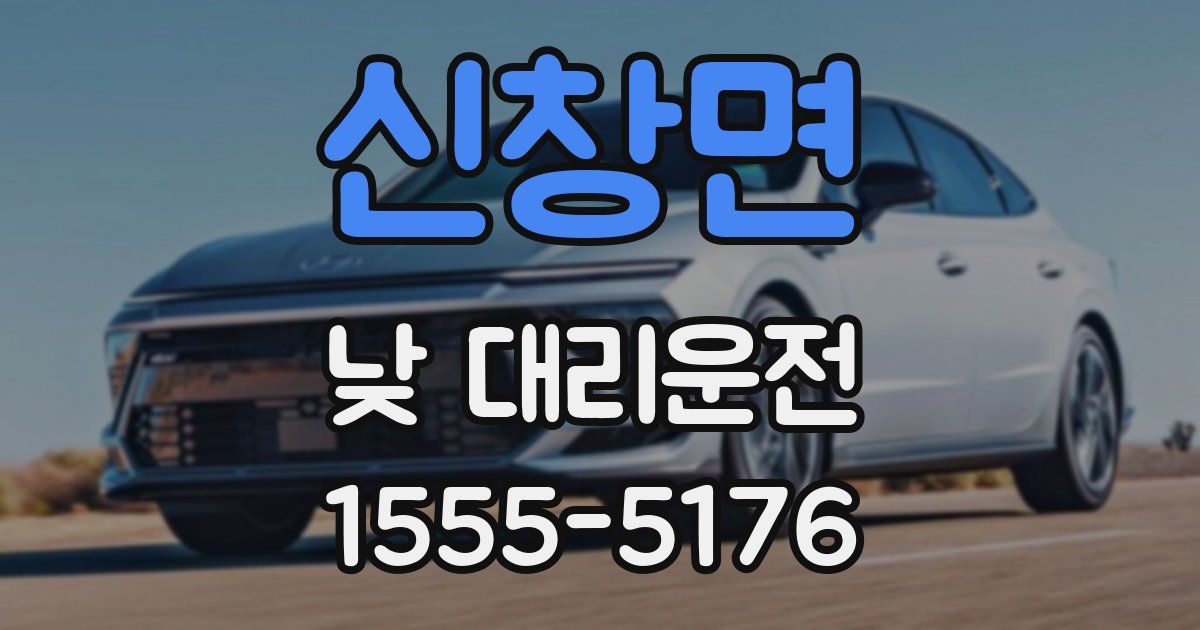 신창면 낮 대리운전