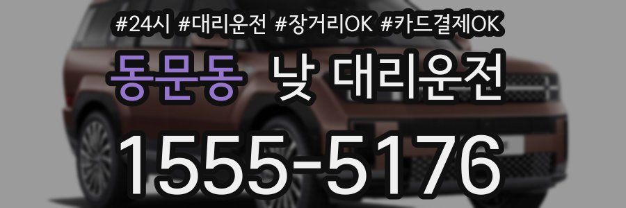 동문동 낮 대리운전