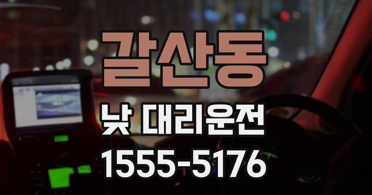 갈산동 낮 대리운전