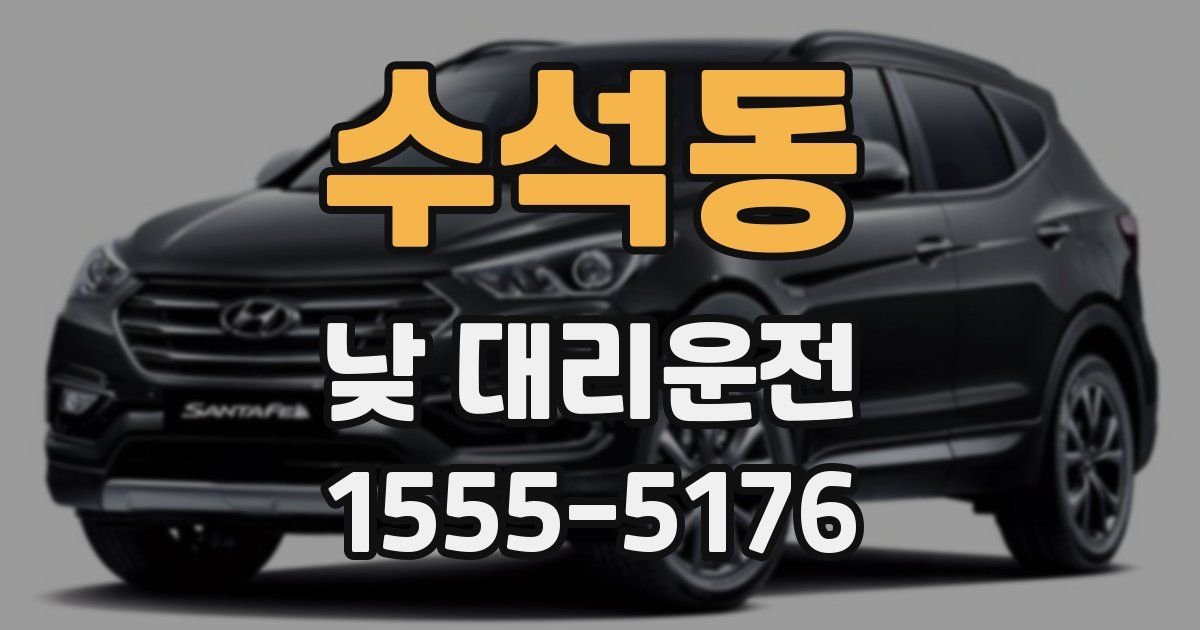 수석동 낮 대리운전