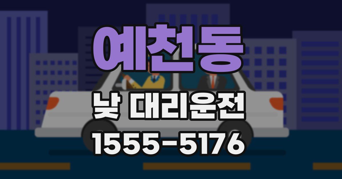 예천동 낮 대리운전
