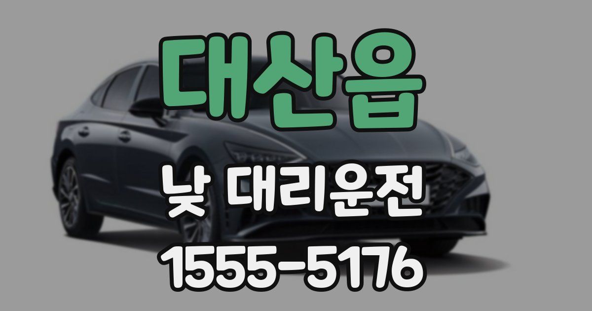 대산읍 낮 대리운전