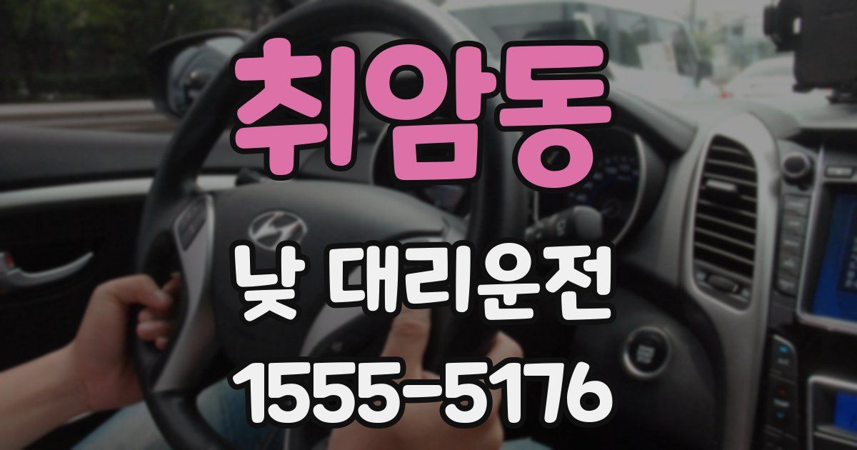 취암동 낮 대리운전