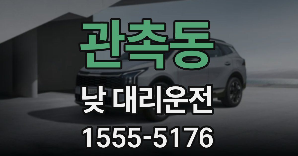 관촉동 낮 대리운전