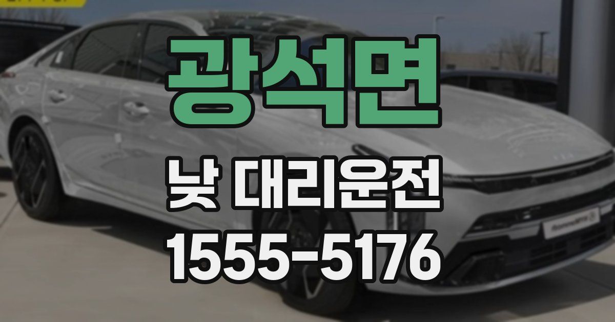 광석면 낮 대리운전