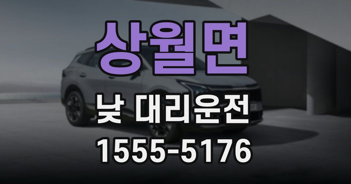 상월면 낮 대리운전