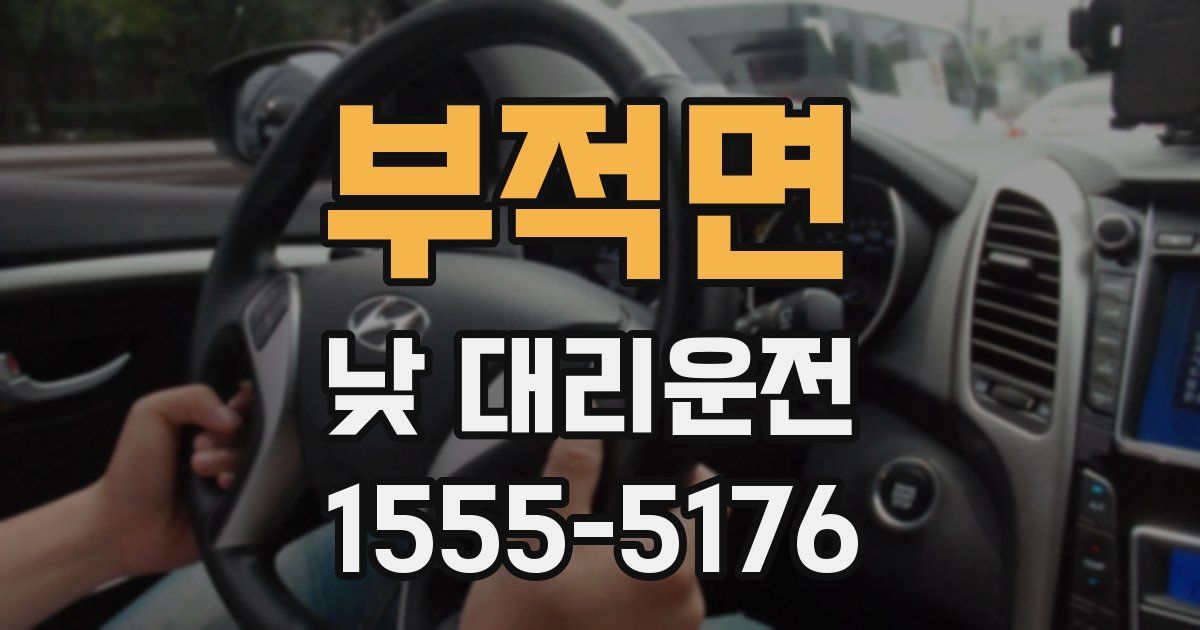 부적면 낮 대리운전
