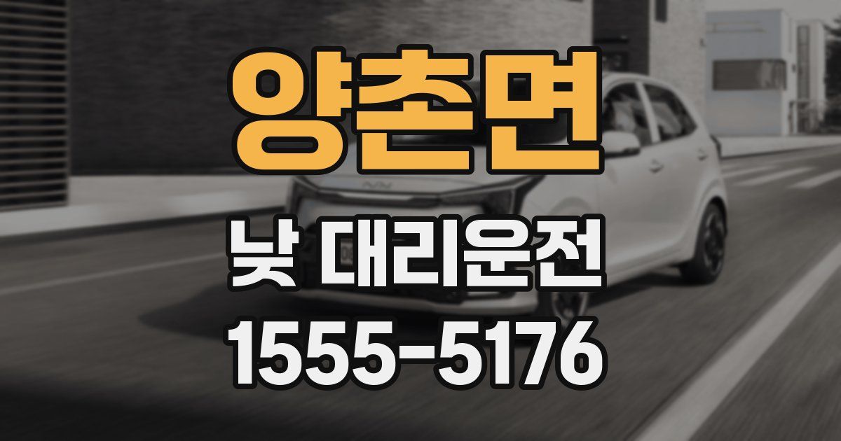 양촌면 낮 대리운전
