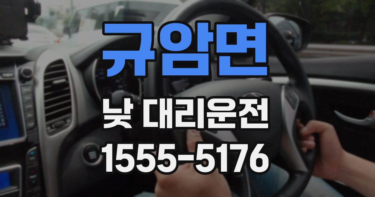 규암면 낮 대리운전