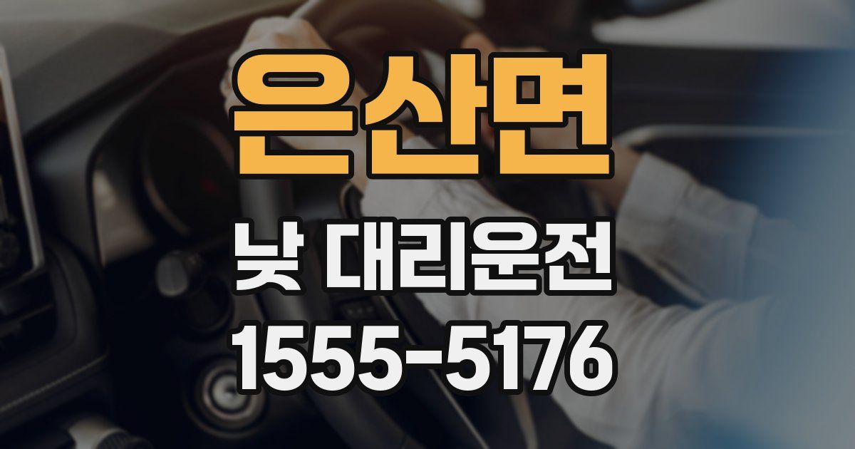 은산면 낮 대리운전