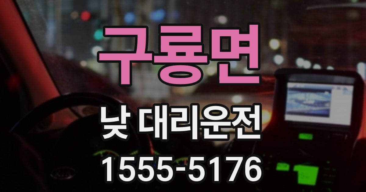 구룡면 낮 대리운전