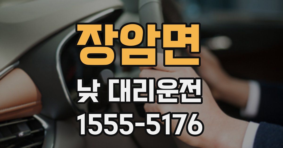 장암면 낮 대리운전