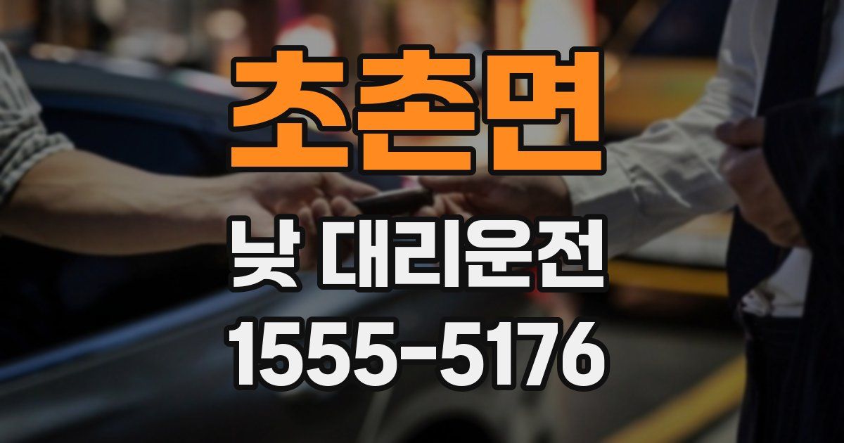 초촌면 낮 대리운전